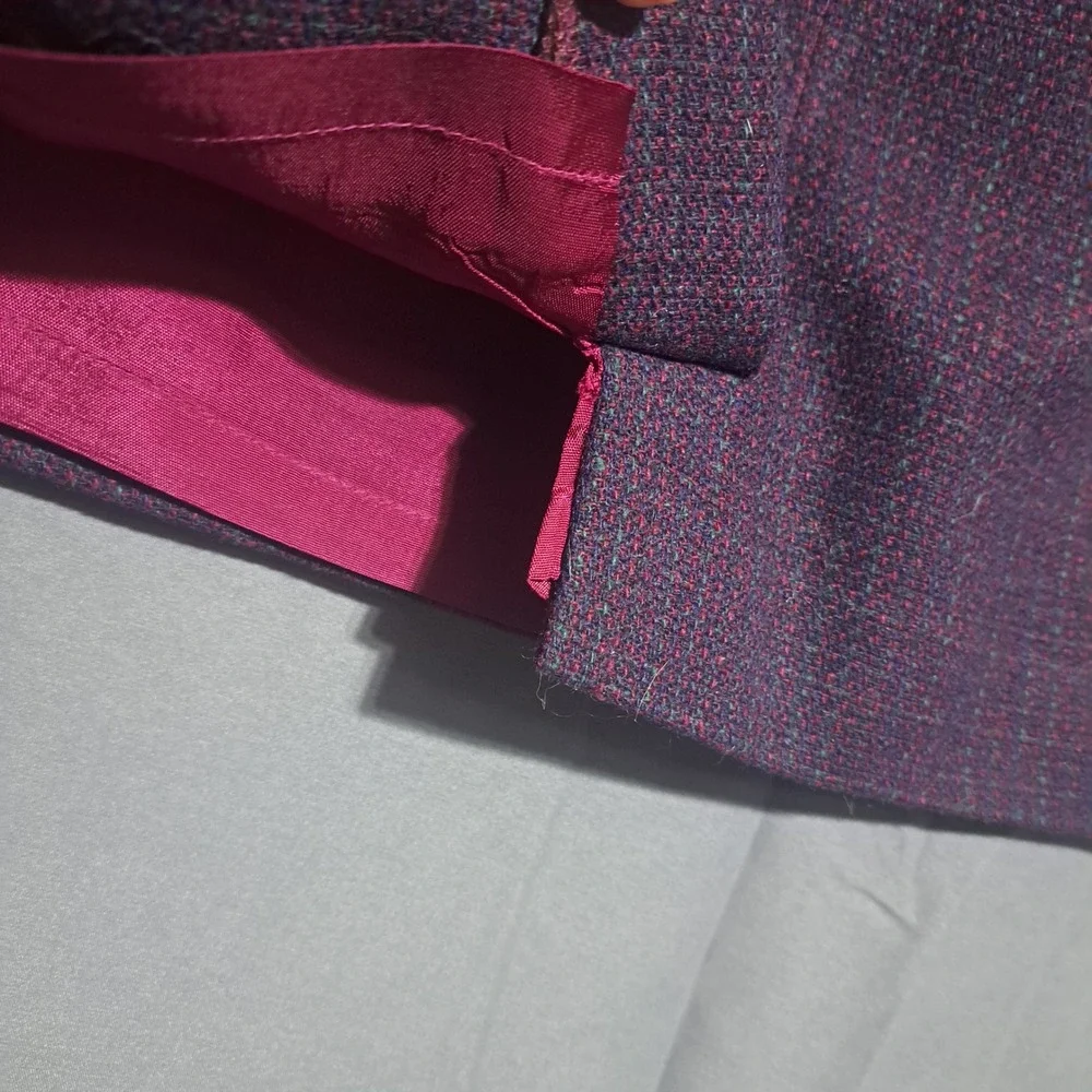 VTG Private Concepts Wool Blend Pencil Skirt Purple‎ Textured Size 12 82808